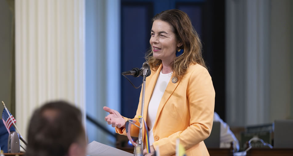 Asm. Addis speaking on the Assembly Floor