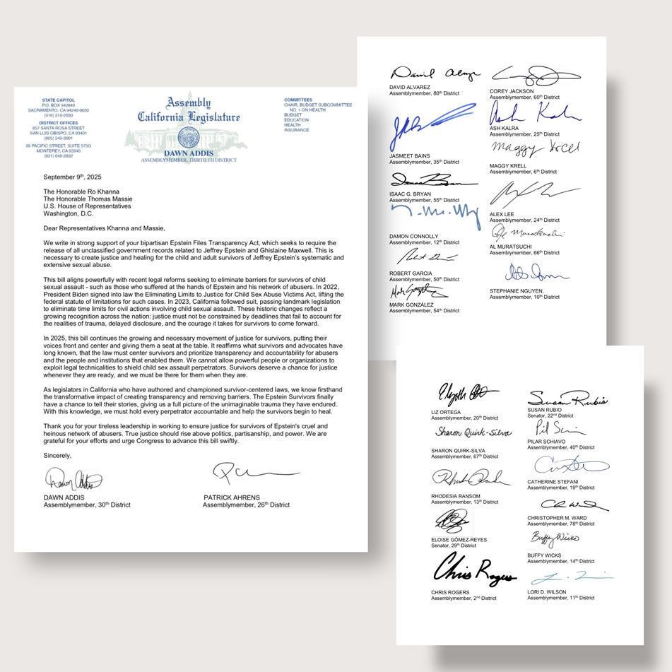 Letter signed by multiple assemblymembers