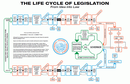 The Life Cycle of Legislation chart