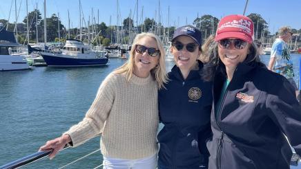 Asm. Addis with two others on O'Neill Sea Odyssey Educational Tour in Santa Cruz! It was a pleasure discussing the importance of our coastal ecosystem.