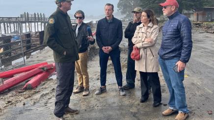 Asm. Addis examining destruction in Santa Cruz after January winter storms