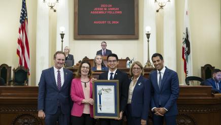 Asm. Addis, Speaker Rivas and other members honoring Michael