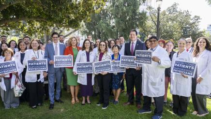 Group photo of Asm. Addis with other members and supporters